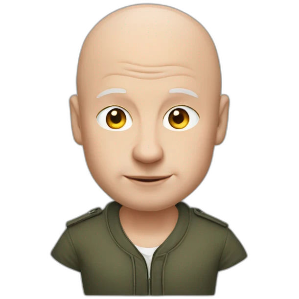baldhead putin with airpods emoji