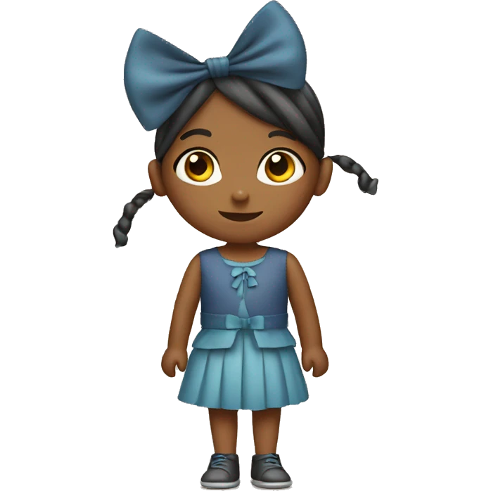 Little York girl with a bow emoji
