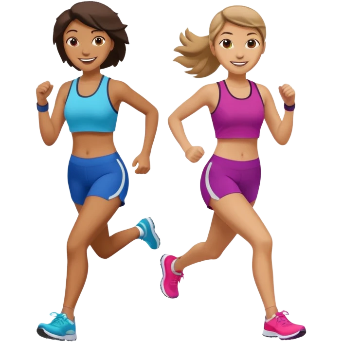 2 women jogging emoji