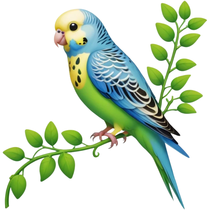 budgie with vine emoji