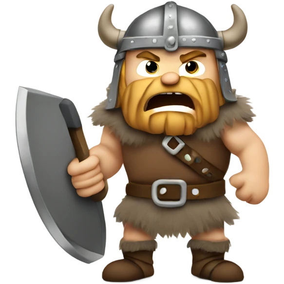 Angry Viking With hammer  emoji