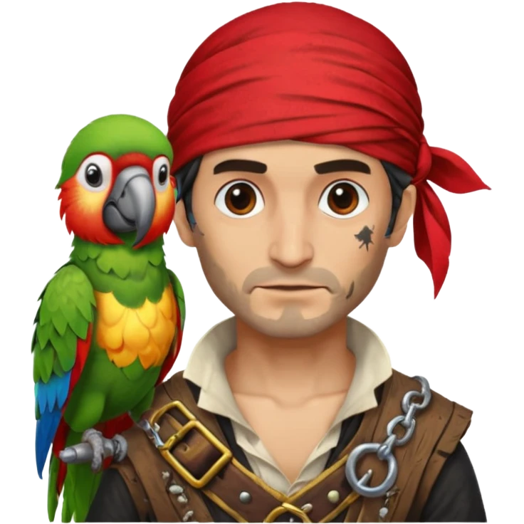 pirate and parrot emoji