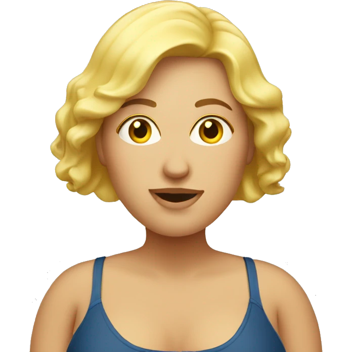 fat-blond-woman-beach emoji