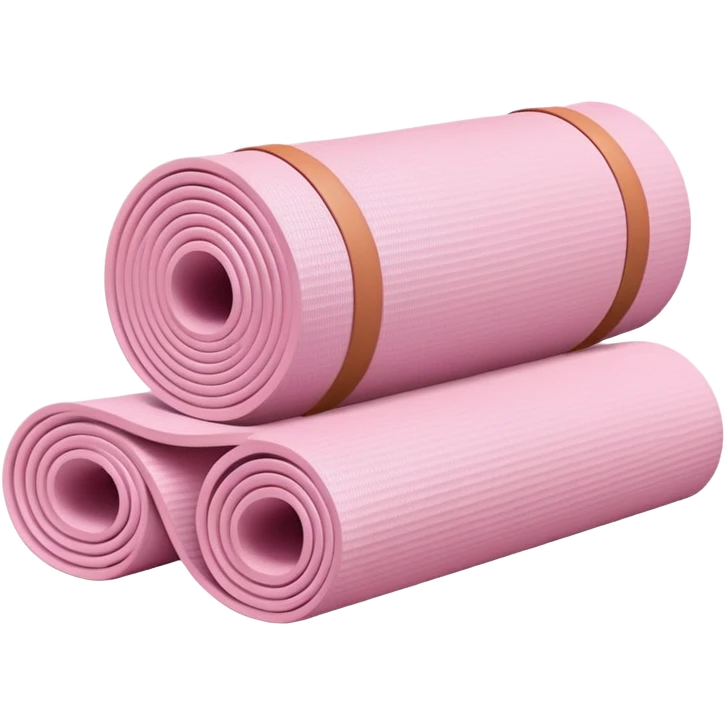 light pink rolled yoga mat  emoji