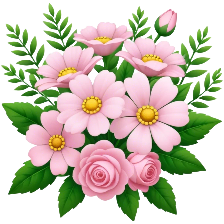 pale pink flower bouquet  emoji