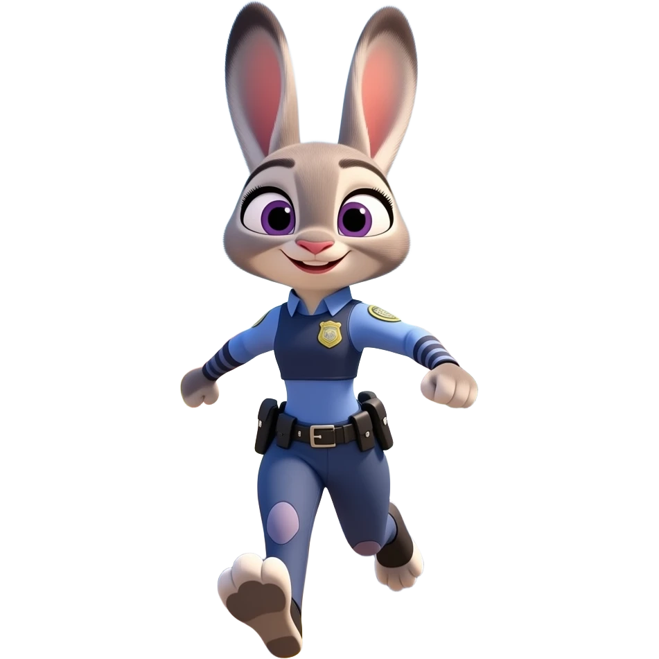 Make Judy hops from the movie zootopia in her cop outfit emoji