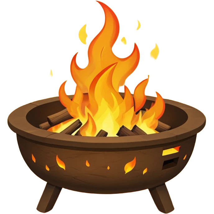 firepit with flames emoji