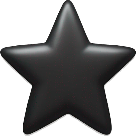 black nacklase with white star in the middle emoji