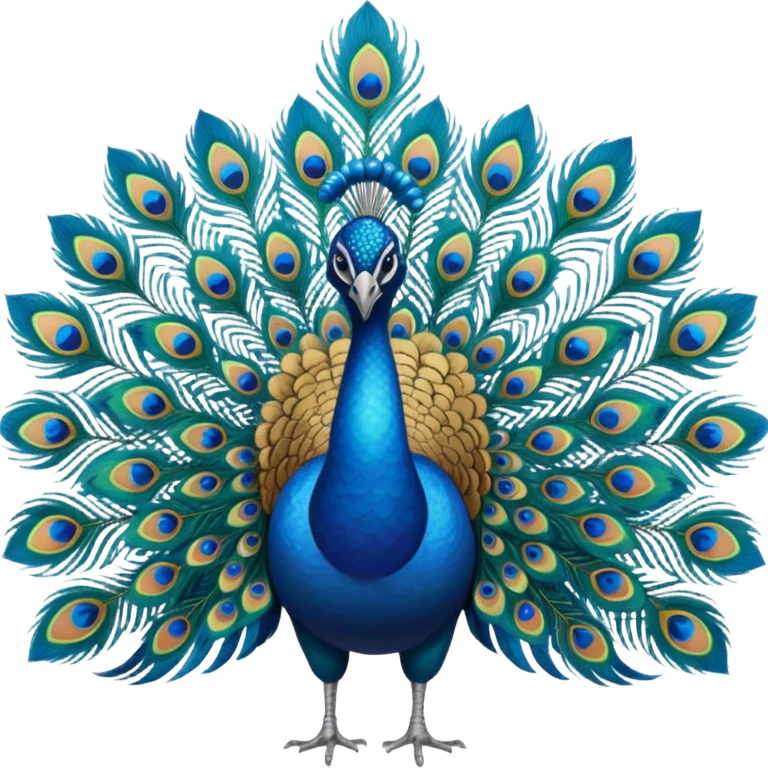 Pastel blue peacock  emoji