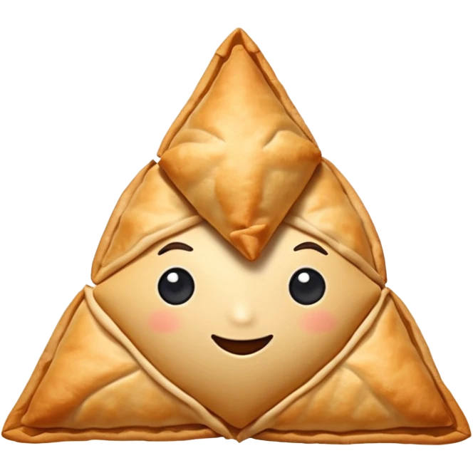 Crispy Handmade Samosa Brand Logo emoji