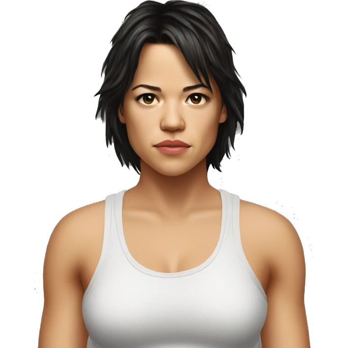 michelle rodriguez serious wearing tank top emoji