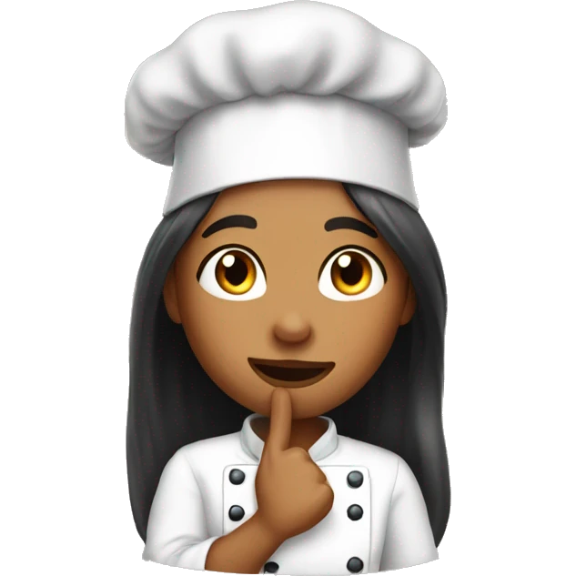 Girl saying okay chefs kiss emoji