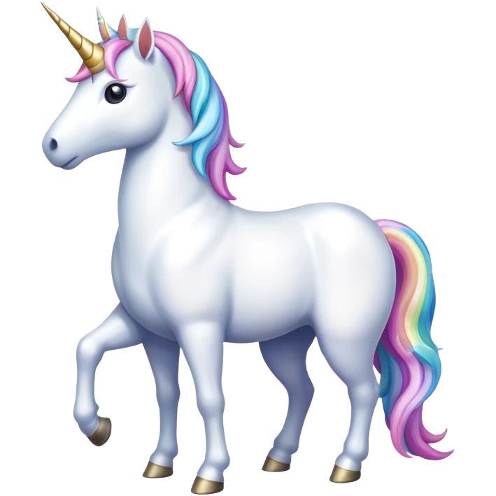 very interested unicorn emoji