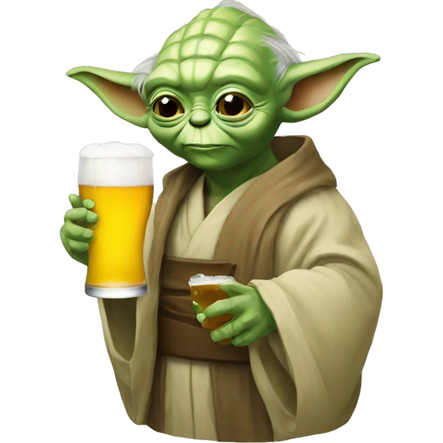 Yoda drink beer emoji