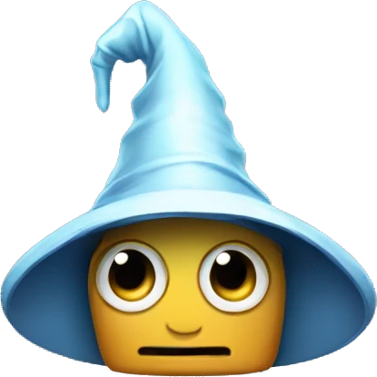 wizard's hat on robot emoji