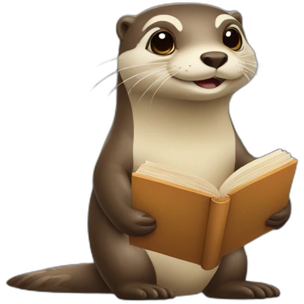 Loutre-avec-un-livre emoji