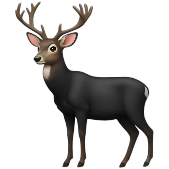 deer in a black shirt emoji