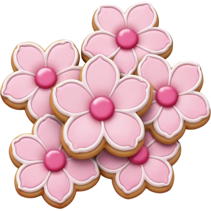 Cherry blossom shaped cookies  emoji