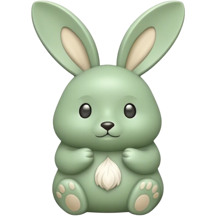 Sage green labubu emoji