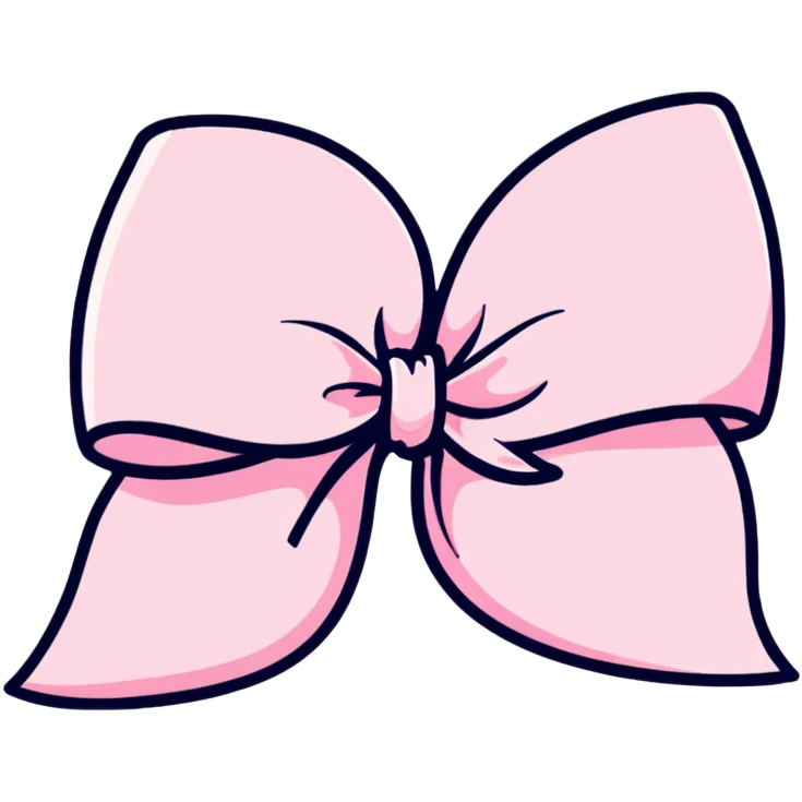 pastel pink bow emoji