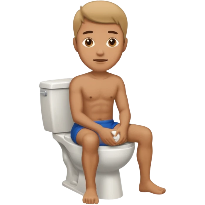 Man using the toilet emoji