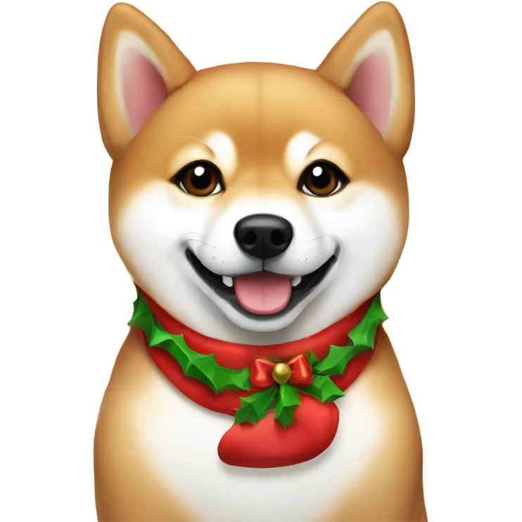 Shiba Christmas emoji