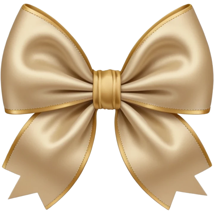 Beige bow emoji