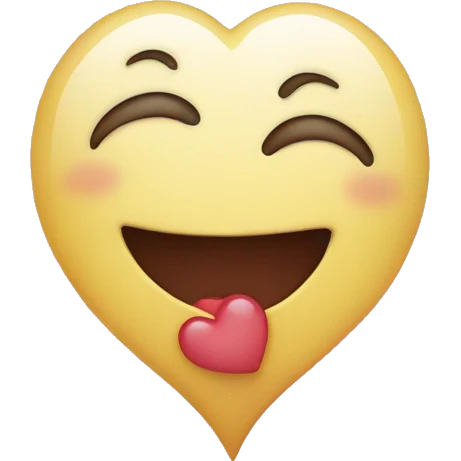 Happy tear hugging a heart emoji