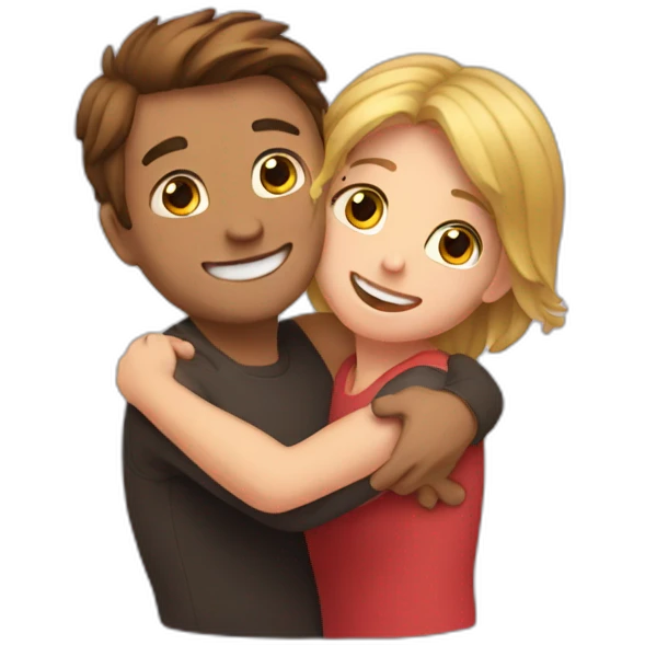 Heart hug emoji
