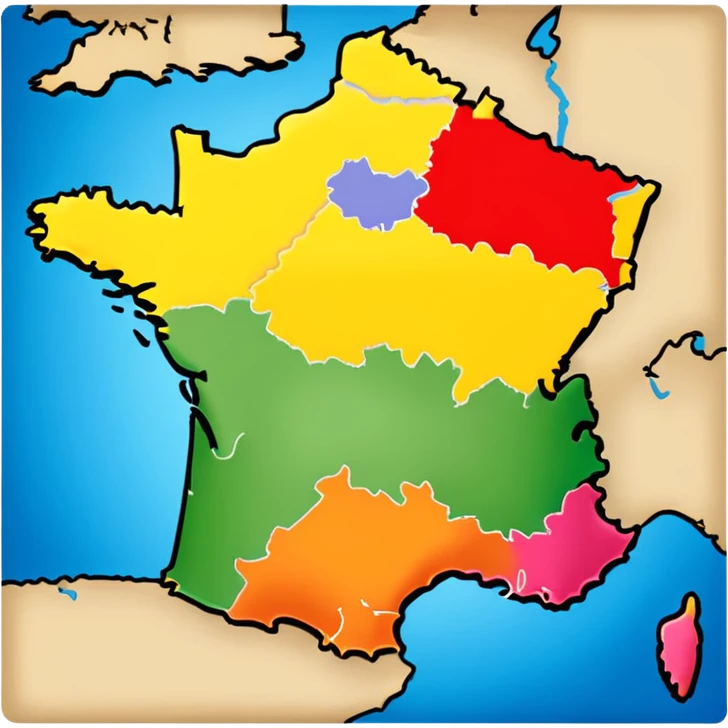 carte de la france emoji