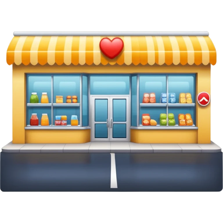 create a supermarket shop front emoji