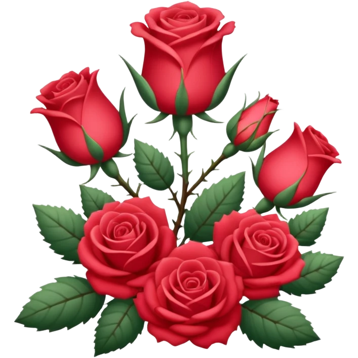 trident entouré de roses (fleurs) emoji