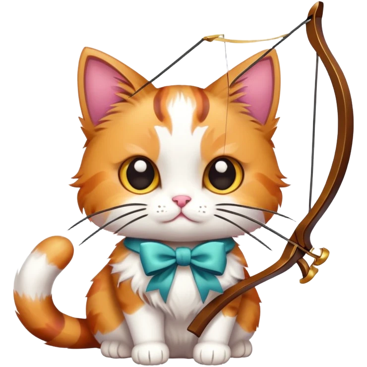 Cat holding a bow  emoji