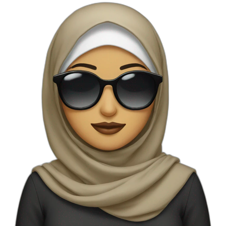 hijabi with sunglasses emoji