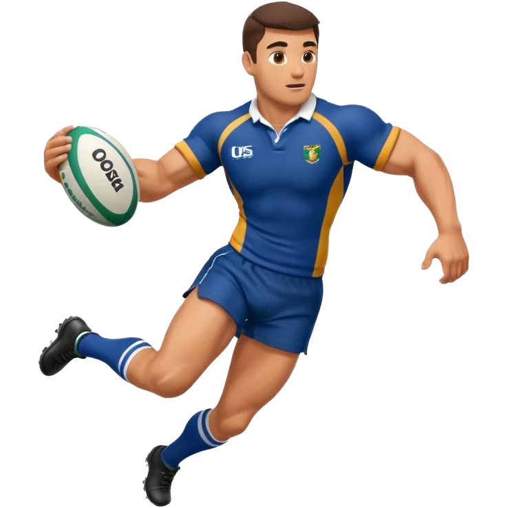 player kicking  rugby ball emoji