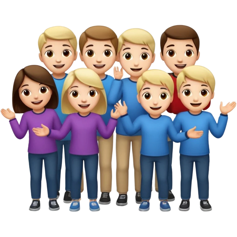 Kids turning around emoji