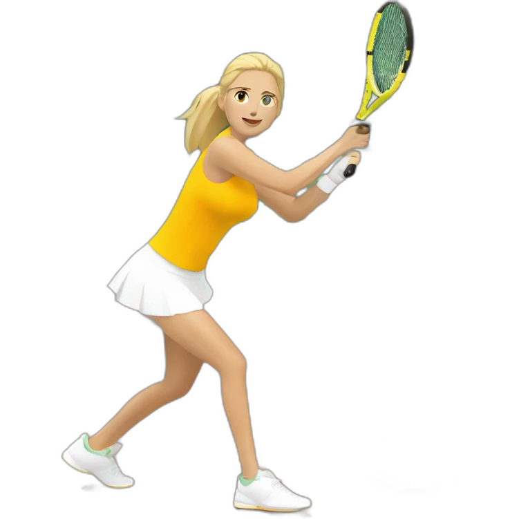 Montse devesa rubia pelo largo tennis emoji