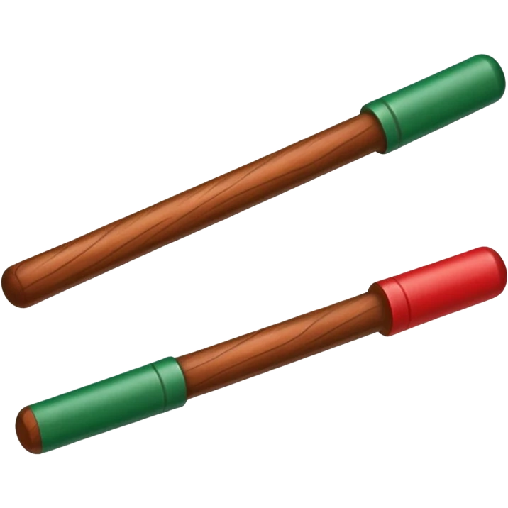 short heavy sticks with bisel endings christmas color emoji