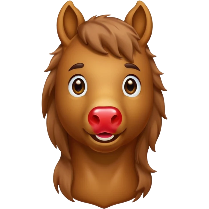Horse with a gummy bear head emoji