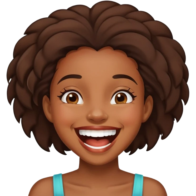 Black girl laughing  emoji