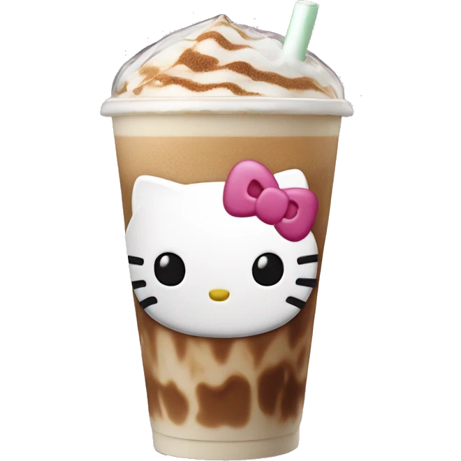 hello kitty ice latte emoji