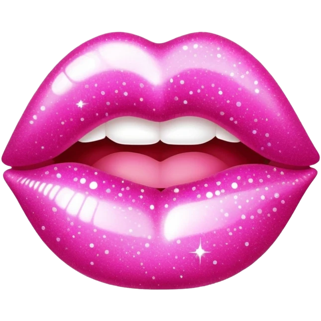 1990’s sparkly lip gloss kiss emoji