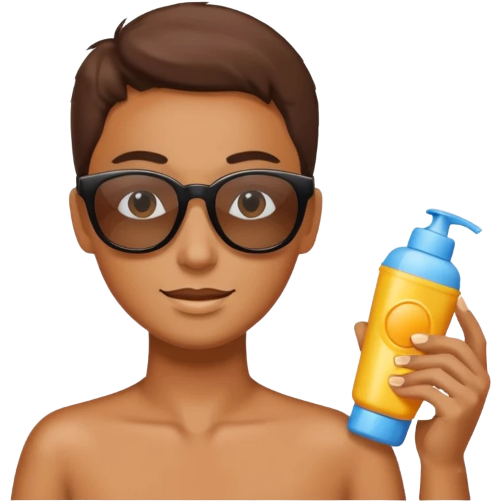 Sun with suncream and sunglasses emoji