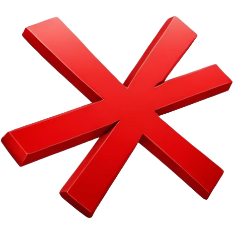 red X symbol emoji