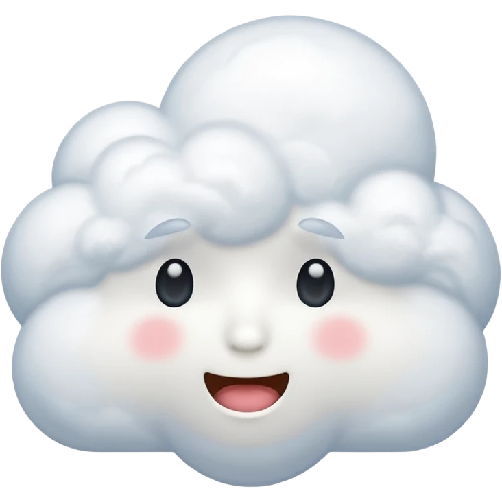 cloud with a face emoji