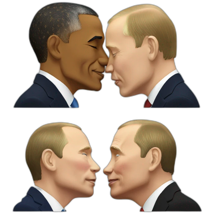 Putin Obama kiss emoji