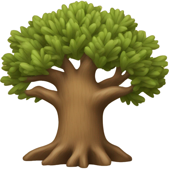 Oak tree with oat meal on the bottom emoji