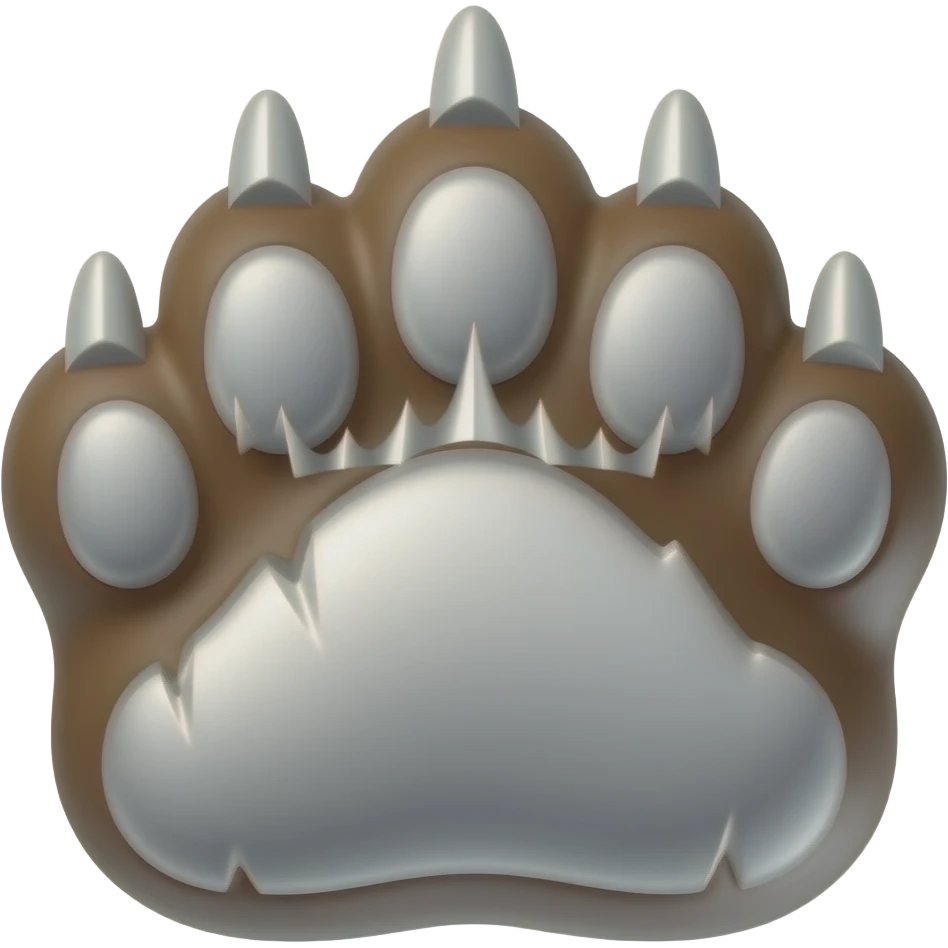silver claw marks from bear ripping paw - NO BACKGROUND emoji