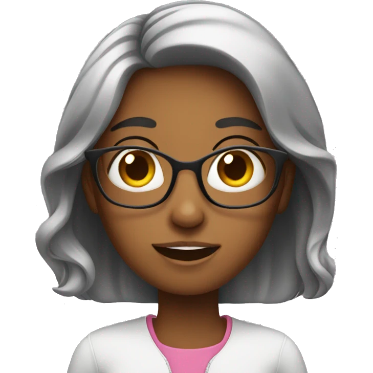 Girl with a phone emoji