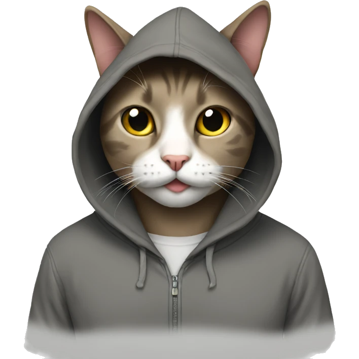 cat with a hoodie emoji